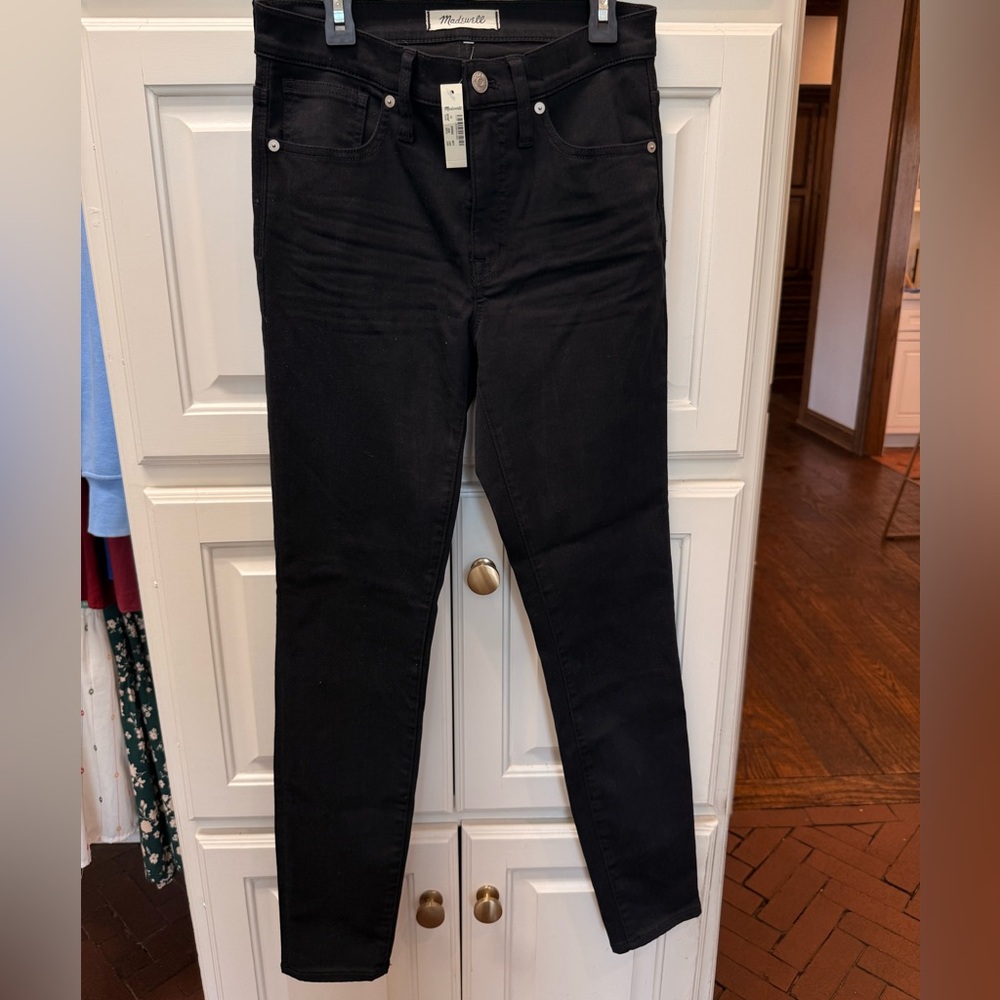 NWT Madewell 9” high rise skinny black jeans, size 27 tall